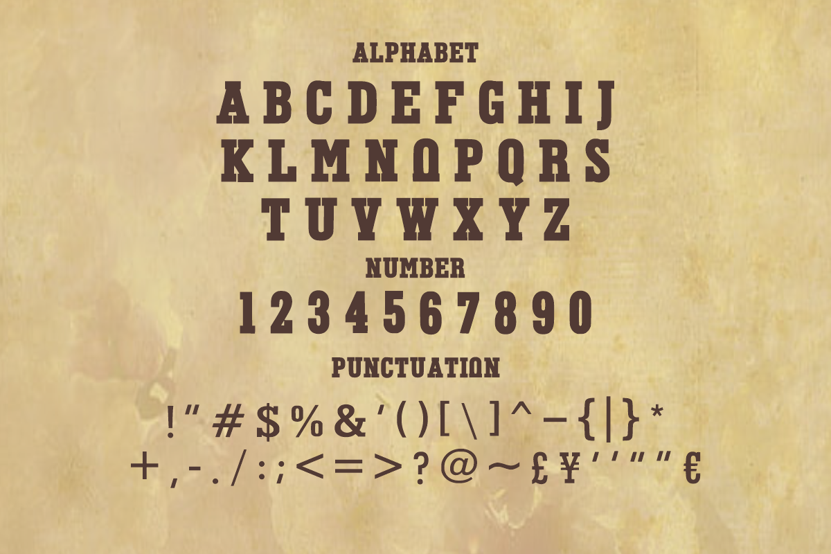 Western Varsity Font - Vintage Style, a Slab Serif Font by KiddoGlyphs Studio (Photo 4 of 5)