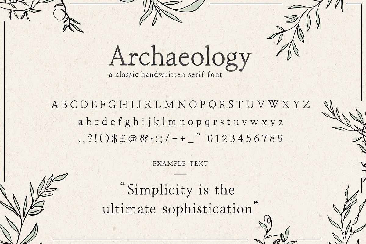Archaeology Serif Font, a Serif Font by Lollipop Hand Drawn (Photo 6 of 8)