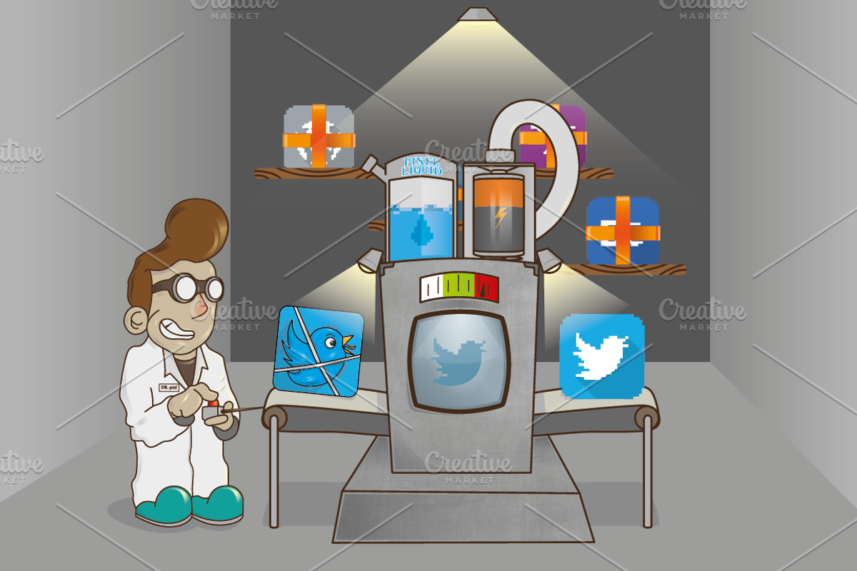 40 pixel art social media button, an Icon by HVF Studio (Photo 2 of 3)