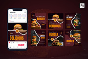 Spicy Burger Instagram Post, a Social Media Template by CavenArt (Thumbnail 3 of 5)