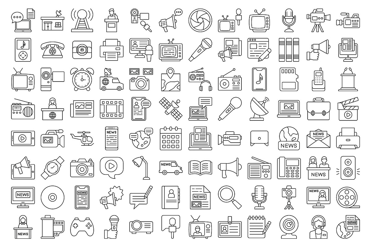 Mass Media Icons Pack, an Icon by Vector Portal (Photo 5 of 5)