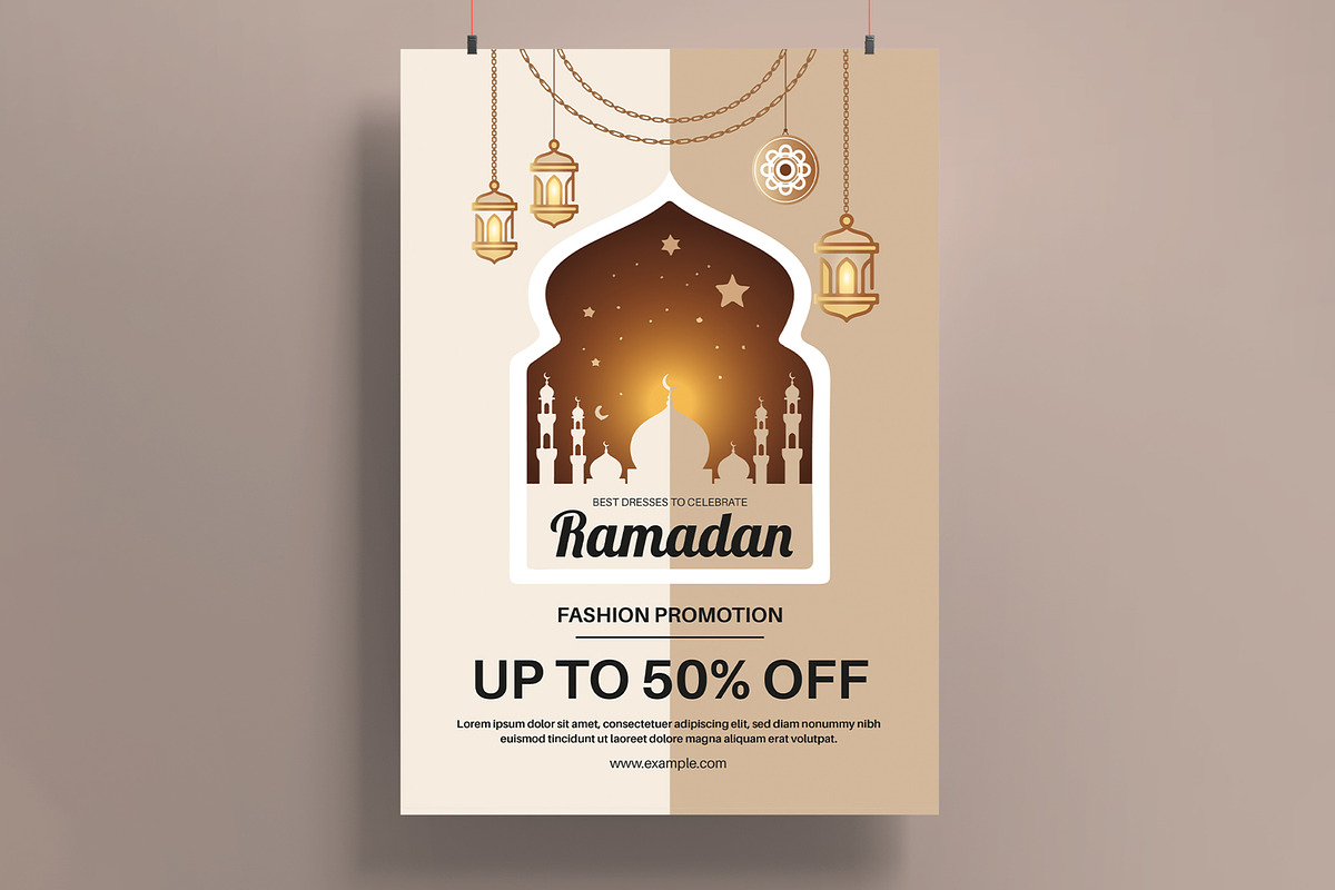 Ramadan Sale Flyer Poster, a Flyer Template by MightyDesign (Photo 1 of 8)