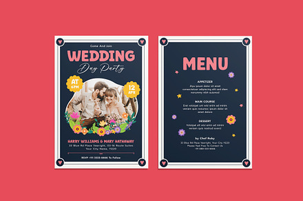 Gribble Wedding Invitation Template, an Invitation Template by iDoodle Studio
