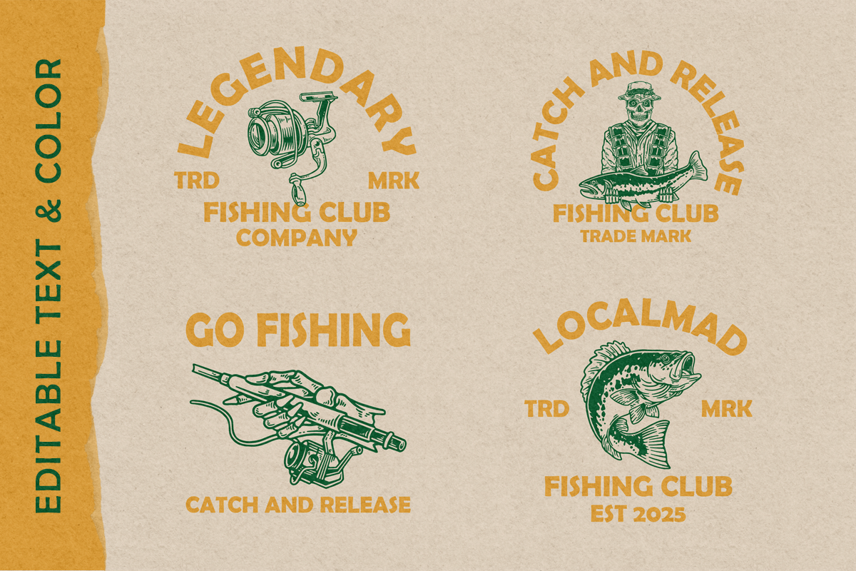 Fishing Vector Illustrations, an Illustration by Localmad (Photo 6 of 8)
