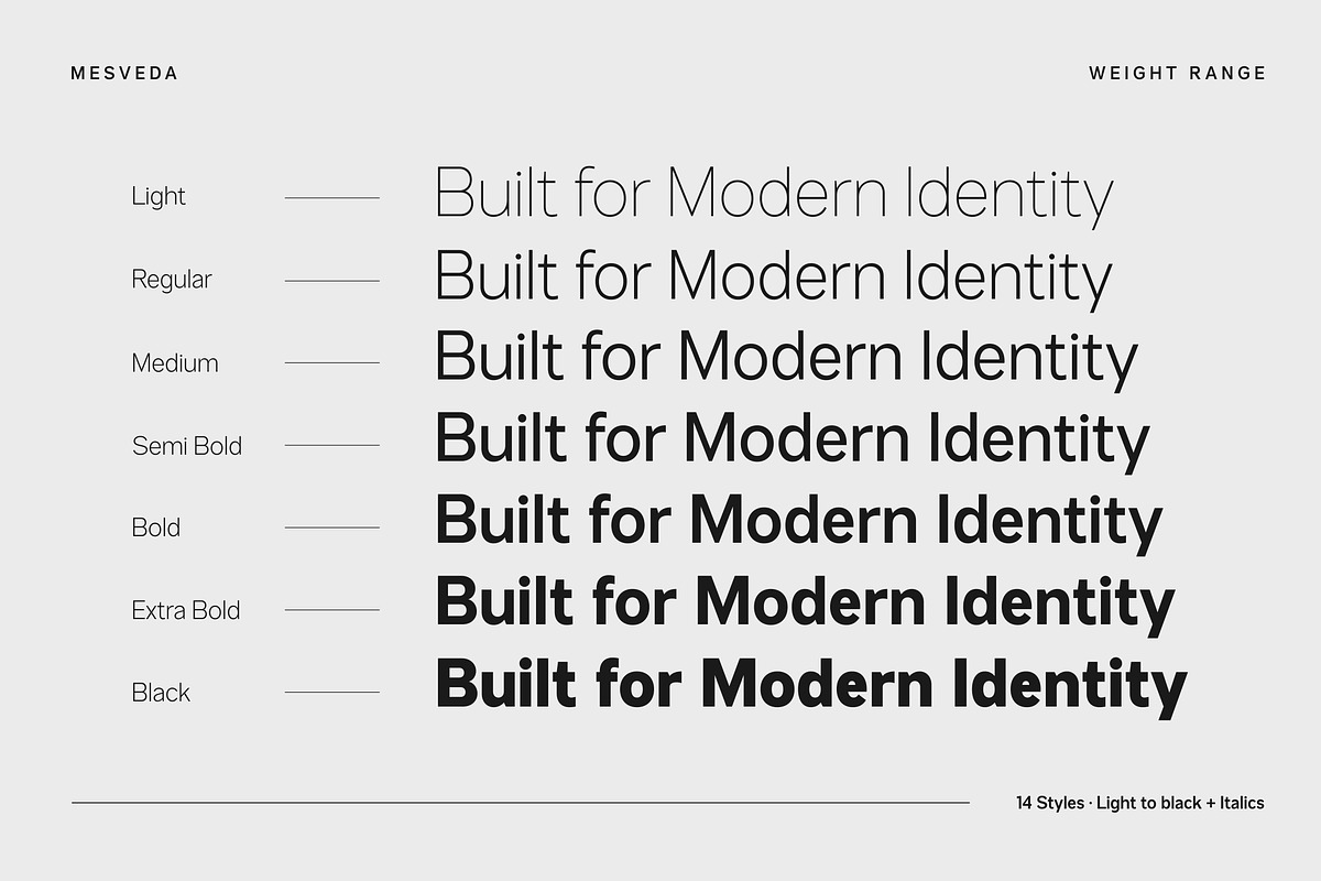 Mesveda - Contemporary Sans Serif, a Sans Serif Font by agnyhasyastudio (Photo 12 of 19)