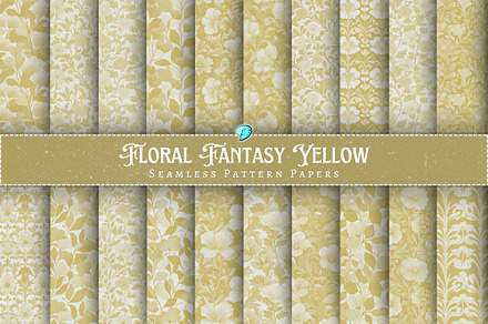 Floral Fantasy Yellow Patterns