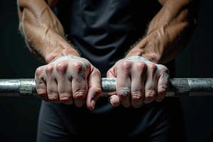 Weightlifter Hands Gripping Barbell, a Sports & Recreation Photo by Stock Shape