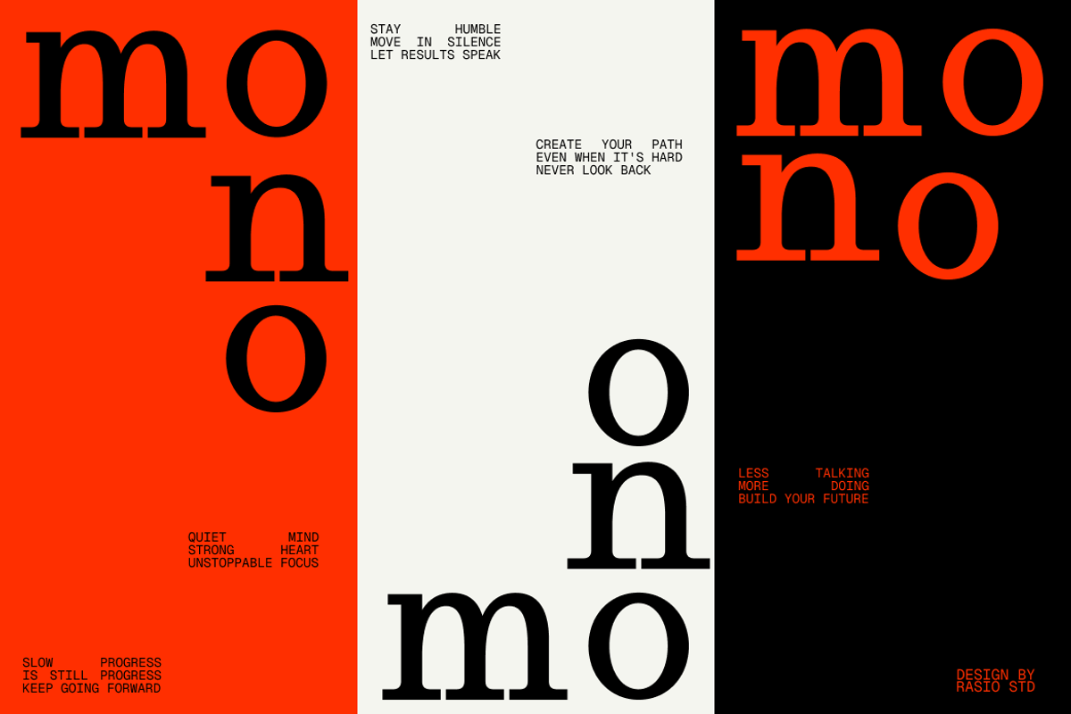 Rigidon Mono Serif Monospace Font, a Serif Font by Rasio Studio (Photo 5 of 9)