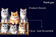 Watercolor Cats Sublimation Clipart, a Work Illustration by Dream Creation (Thumbnail 6 of 6)