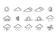 Vector set of weather icons, a Solid Icon by Design by Irihaha (Thumbnail 2 of 3)