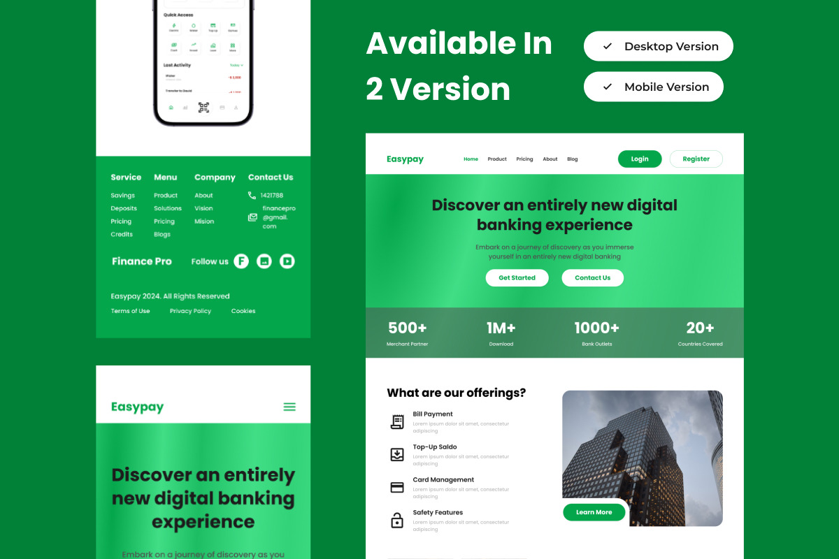 Easypay - Banking Landing Page V1, a Landing Page Template by twinstd (Photo 2 of 5)