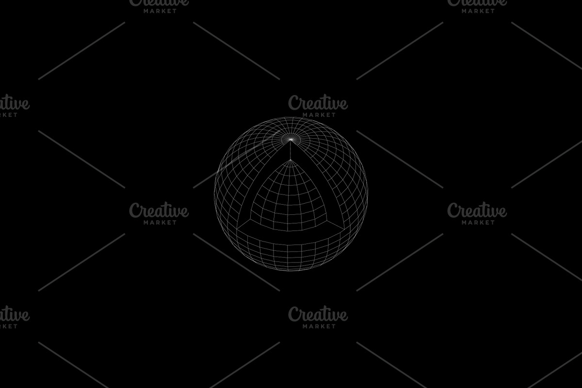 WIREFRAME GEOMETRIC ELEMENTS, an Object Graphic by BonkiStudio (Photo 2 of 10)