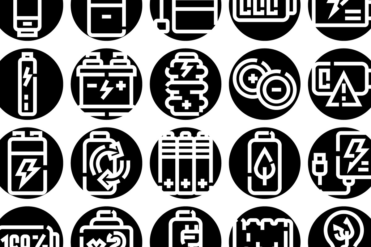 Battery power energy glyph vector, an Object Graphic by pikepicture (Photo 3 of 3)