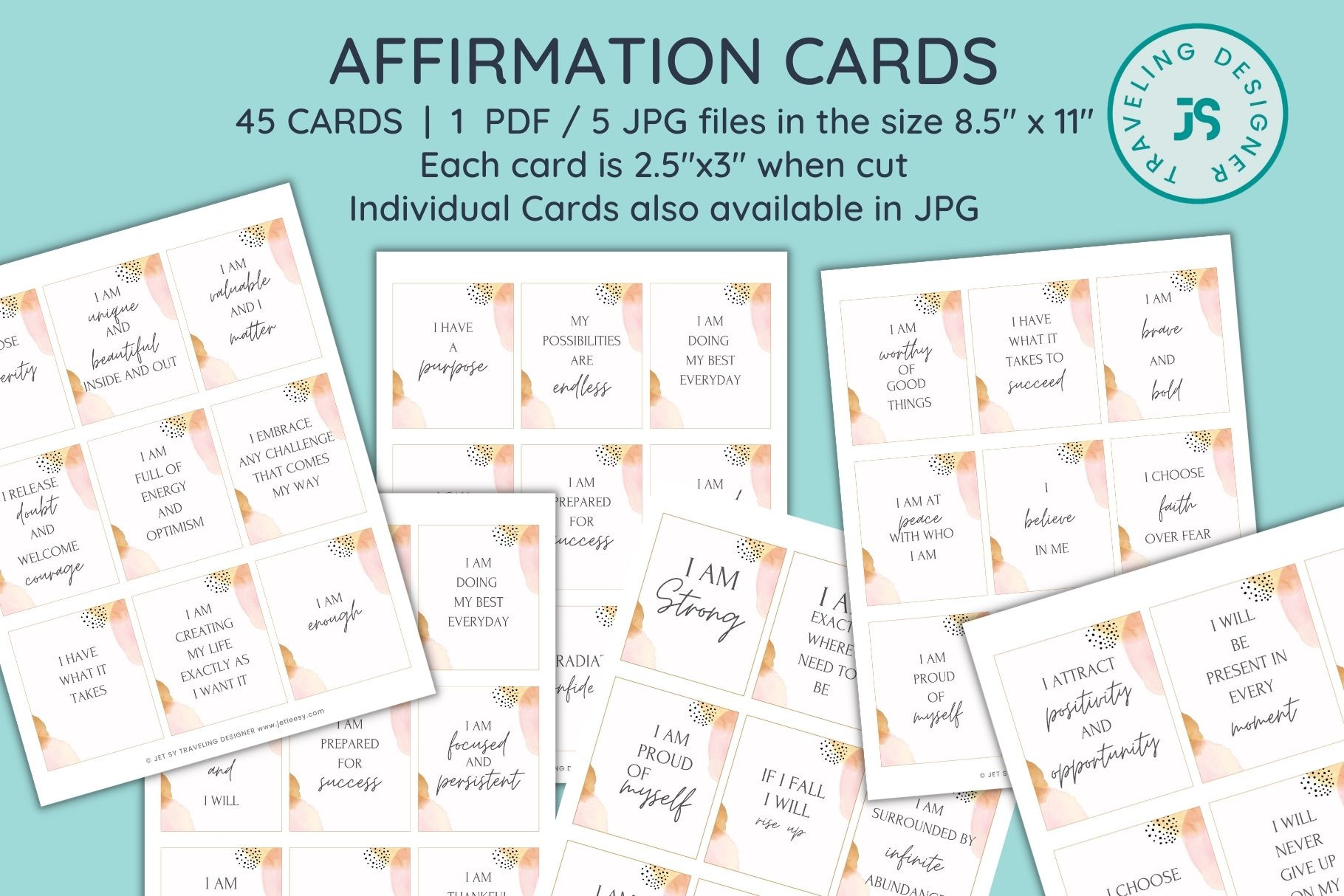 VISION BOARD AFFIRMATION CARDS