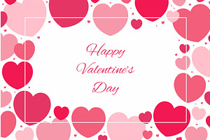 Red, pink hearts Valentines day, an Illustration by sceptical cactus