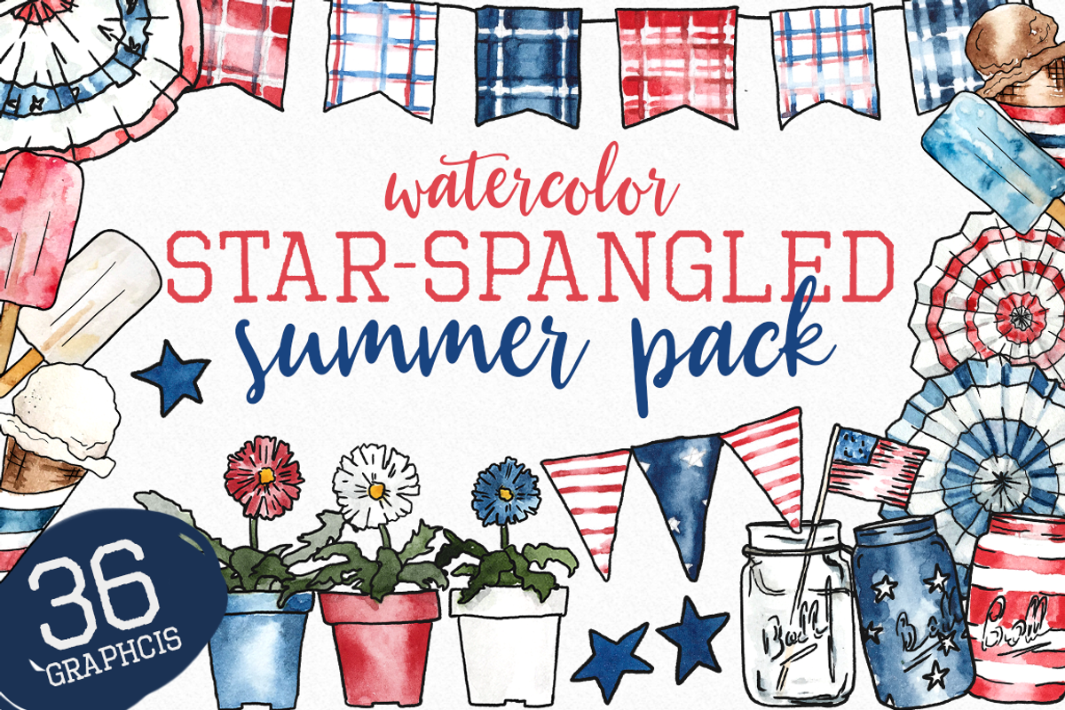 Star-Spangled Patriotic Graphic Pack, an Illustration by plaidGecko (Photo 1 of 5)