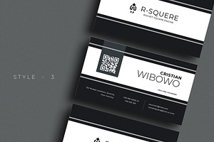 Black White Business Card - V.13