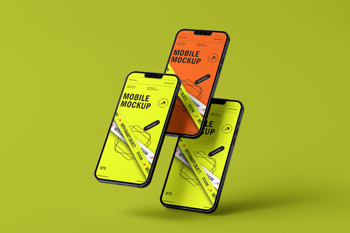 10 Screen Mockup Multi iPhone, an iPhone Mockup by East Gallery (Photo 1 of 10)