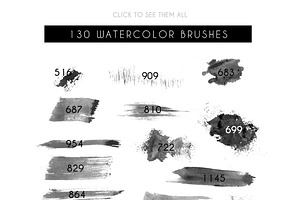 130 Sponge Watercolor Brushes