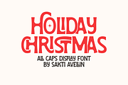 Holidays Christmas - Display Font, a Handwritten Font by SaktiAvellin (Thumbnail 1 of 10)