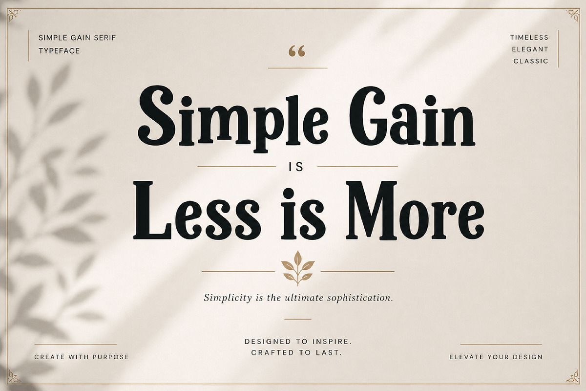 Simple Gain, a Sans Serif Font by Wow Magic (Photo 3 of 3)