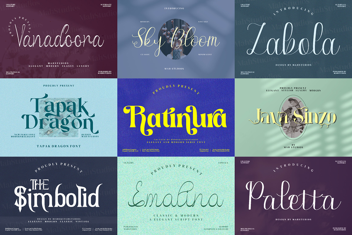 Display & Script Font Bundle, a Serif Font by mahstudios (Photo 13 of 17)