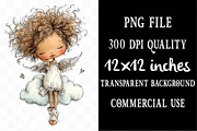 Whimsical Angels Clipart, an Illustration by Designking (Thumbnail 4 of 5)