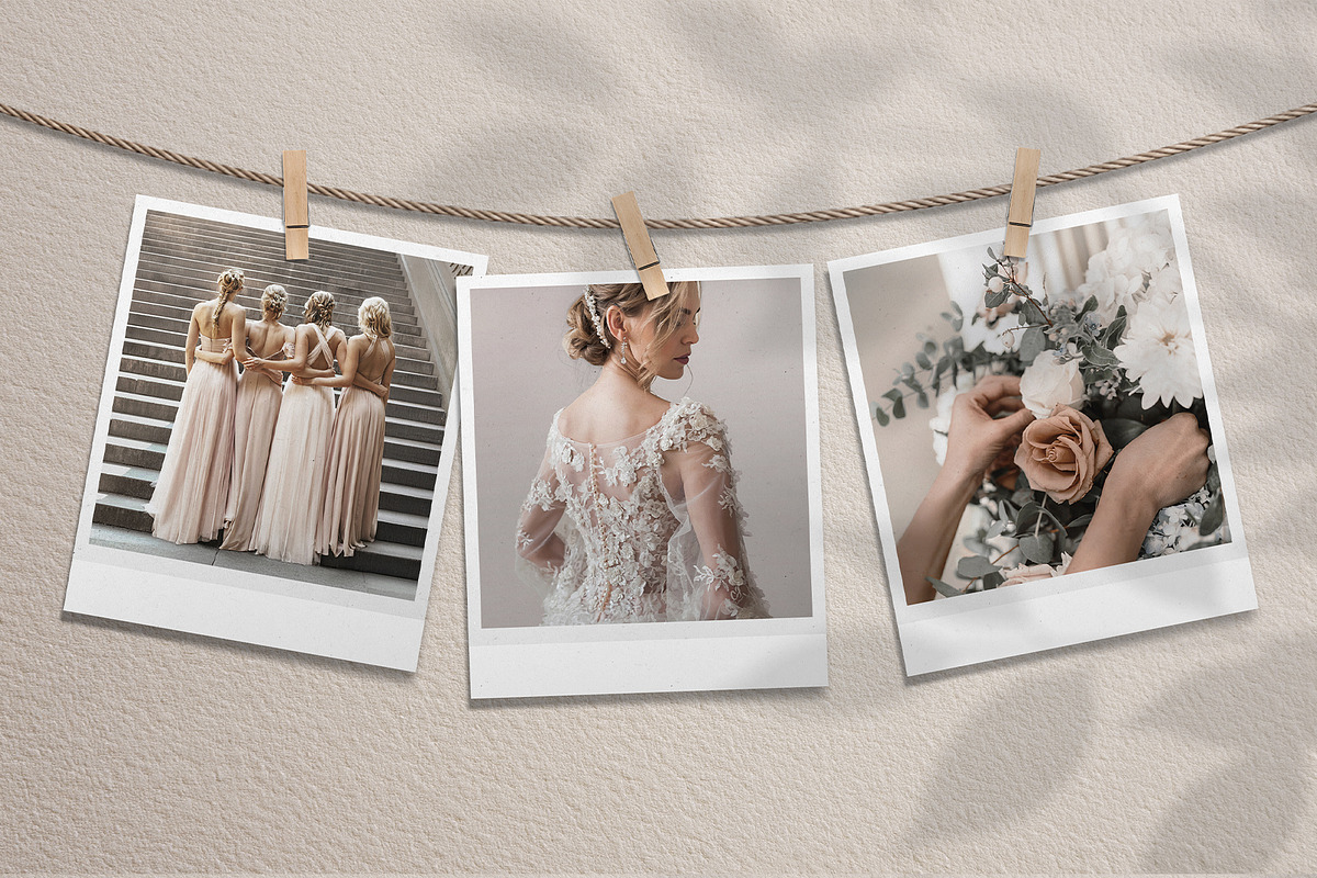 Hanging Polaroid Photo Mockup, a Social Media Template by DesignerCandies (Photo 6 of 6)