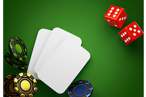 Casino Green Table 3d Background