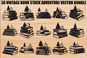 Vintage Book Stack Adventure Bundle, an Illustration by Designs_River (Thumbnail 1 of 31)