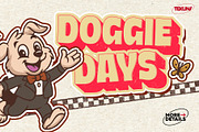 Retro Puppy Mascot Bundle, an Animal Illustration by Tekuni (Thumbnail 1 of 12)