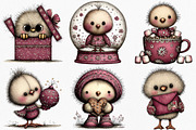 Whimsical Christmas Chick Clipart, an Illustration by Canvas Craft (Thumbnail 3 of 7)