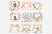 Rainbow Bridge Heart Clipart 15 PNG, an Animal Illustration by Tanya Kart (Thumbnail 6 of 10)