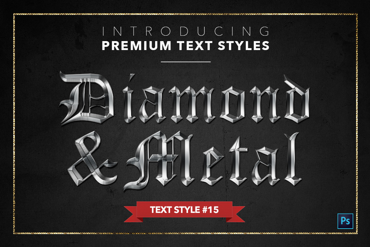 Diamond & Metal #1 - 15 Text Styles, a Layer Style Add-On by Jonas Stensgaard (Photo 16 of 18)
