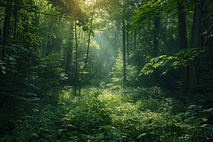 Green Forest leaf tree, Generate AI, a Photo by LOGOCREATIVE