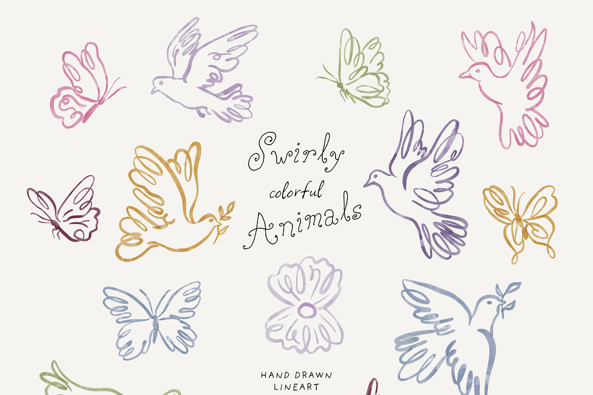 Hand-Drawn Swirly Whimsical Frames, a Decorative Illustration by SunnyAfternoons (Photo 3 of 15)