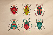 Folk art insects. Beetles collection, a Decorative Illustration by Neliakott ♥ (Thumbnail 4 of 10)