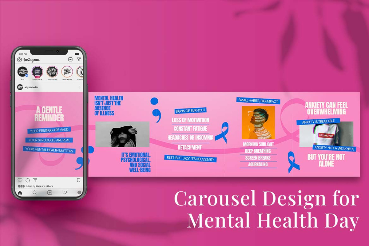 Mental Health Day Instagram Carousel preview 3