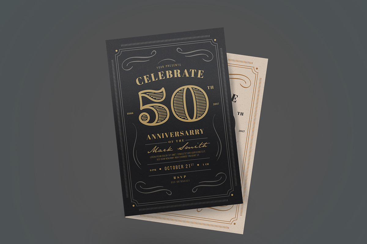 Vintage Anniversarry invitation, an Invitation Template by Guuver (Photo 2 of 4)