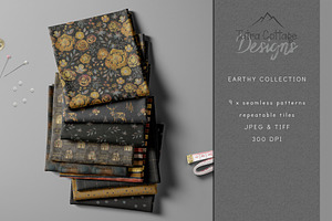 Earthy Collection Seamless Patterns