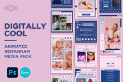 Digitally Cool IG Kit in PSD & CANVA, a Social Media Template by Tangerine Nation (Thumbnail 1 of 13)