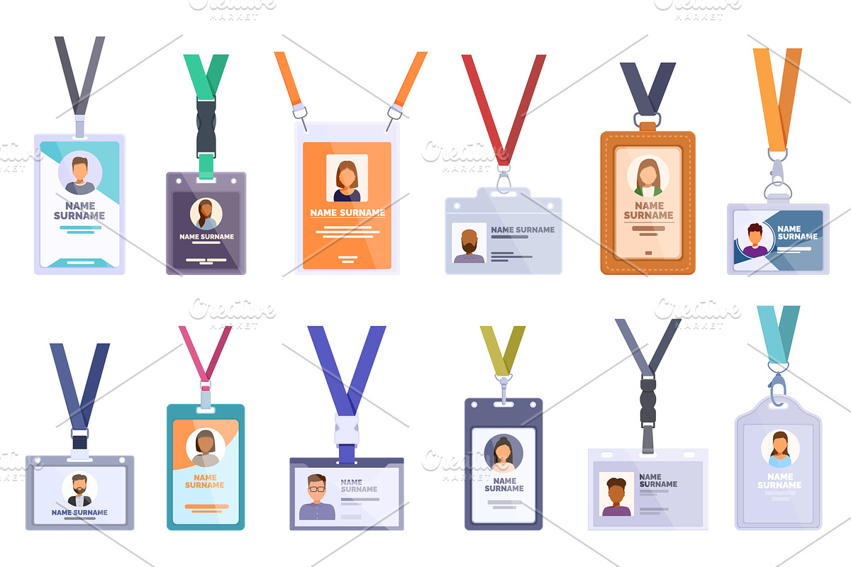 Id cards templates. Male female, a Finance Illustration by Valerie Bodnar