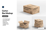 Carton Box Mockup, a Packaging Mockup by SLAB! Design (Thumbnail 1 of 8)