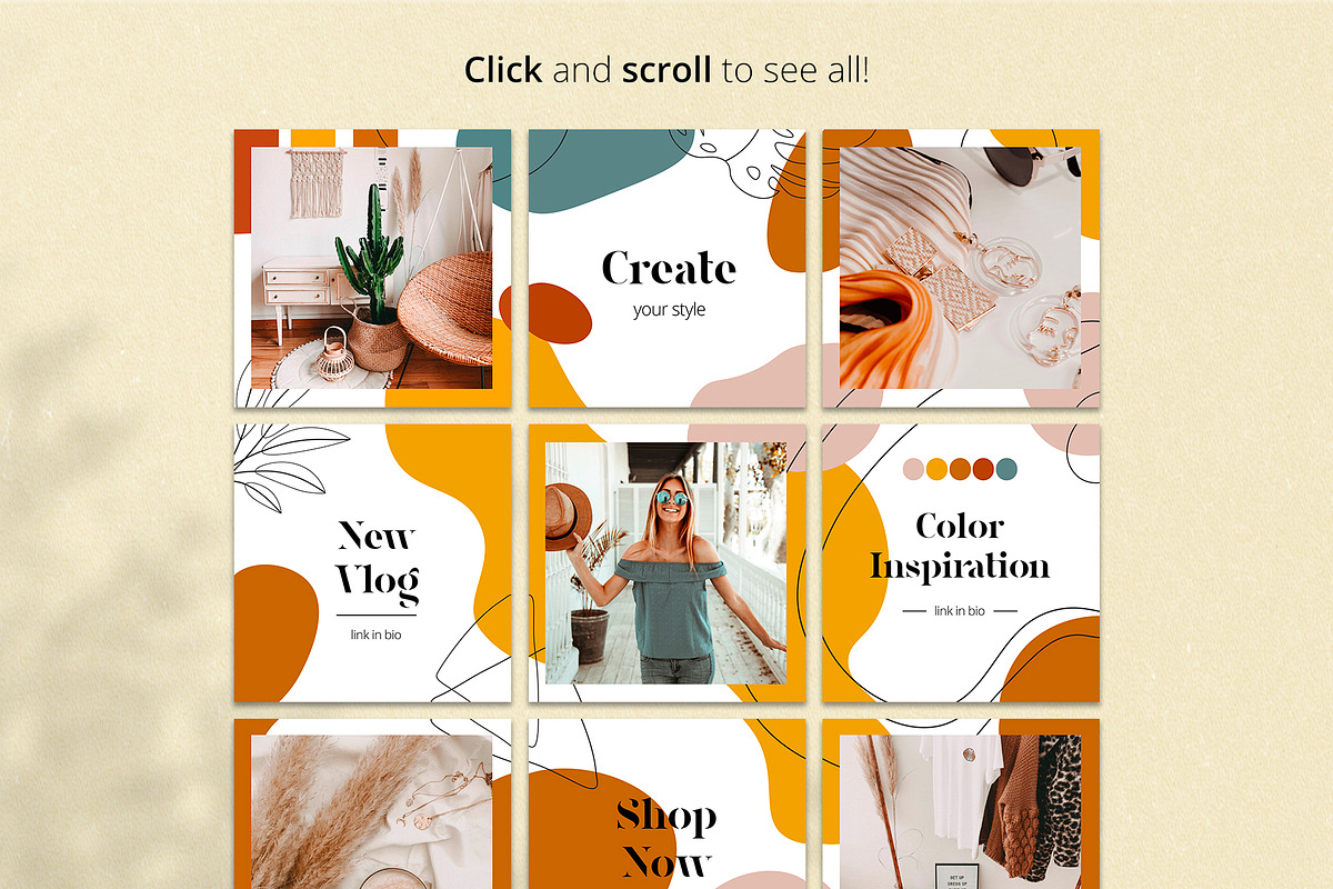 Instagram PUZZLE with shapes & lines, a Social Media Template by EkaterinaKiriy (Photo 2 of 7)