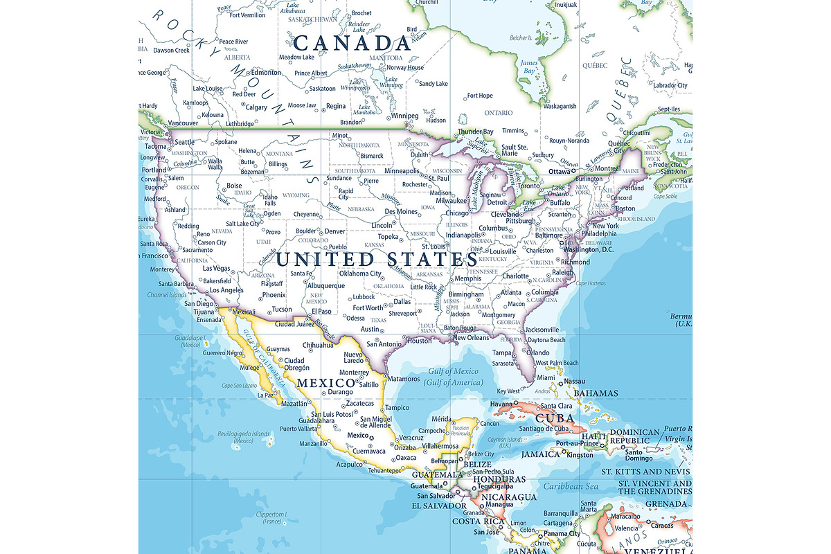 Vector World Map - Large&Detailed, a Decorative Illustration by PorcuPen Works (Photo 2 of 9)