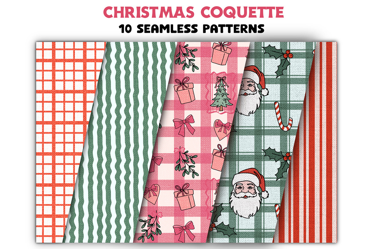 Christmas Coquette Clipart & Pattern, an Object Graphic by Brush Lab (Photo 7 of 8)