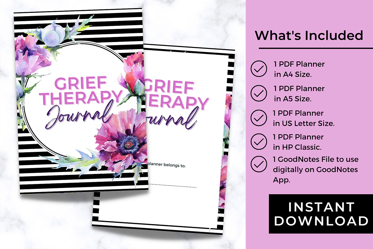 Grief Therapy Journal - Printable, a Stationery Template by Jennifer Magri Templates (Photo 7 of 8)