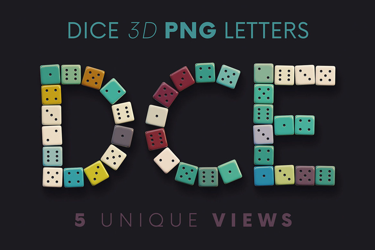Dice - PNG Alphabet, an Object Graphic by MIIM (Photo 1 of 4)