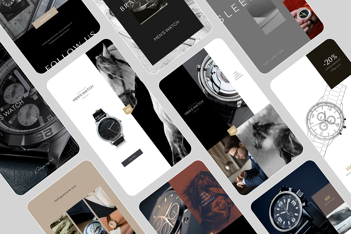 Jewelry Watch Canva Social Template, a Social Media Template by Goashape Studio (Photo 3 of 12)