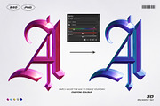 Wild Star 3D Blackletter Set, a Blackletter Font by Sam Parrett (Thumbnail 8 of 10)